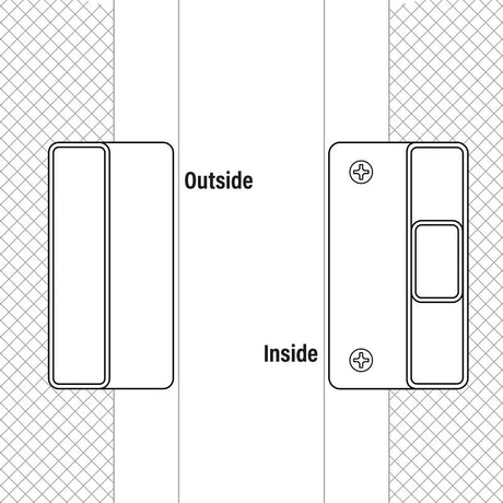 Prime-Line A 218 Latch and Pull, 4-1/8 in L Handle, 15/16 in H Handle, Plastic/Steel, Black