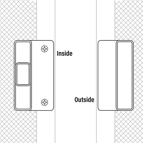 Prime-Line A 218 Latch and Pull, 4-1/8 in L Handle, 15/16 in H Handle, Plastic/Steel, Black