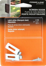 Prime-Line A 163 Door Latch Strike, Steel, Zinc, For: Columbia Sliding Screen Doors