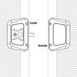 Prime-Line A 187 Door Latch and Pull, 1-7/16 in, Plastic/Steel, Black