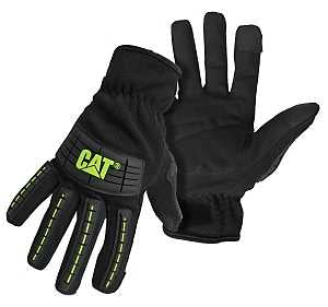 CAT CAT012240L Utility Gloves, High-Impact, Touchscreen, L, Elastic Wrist Cuff, Black