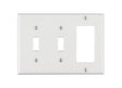 Leviton White 3 gang Thermoset Plastic Decorator/Toggle Wall Plate 1 pk