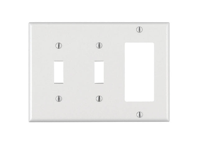 Leviton White 3 gang Thermoset Plastic Decorator/Toggle Wall Plate 1 pk