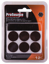 ProSource FE-50220-PS Furniture Pad, Felt Cloth, Brown, 7/8 in Dia, 5/64 in Thick, Round