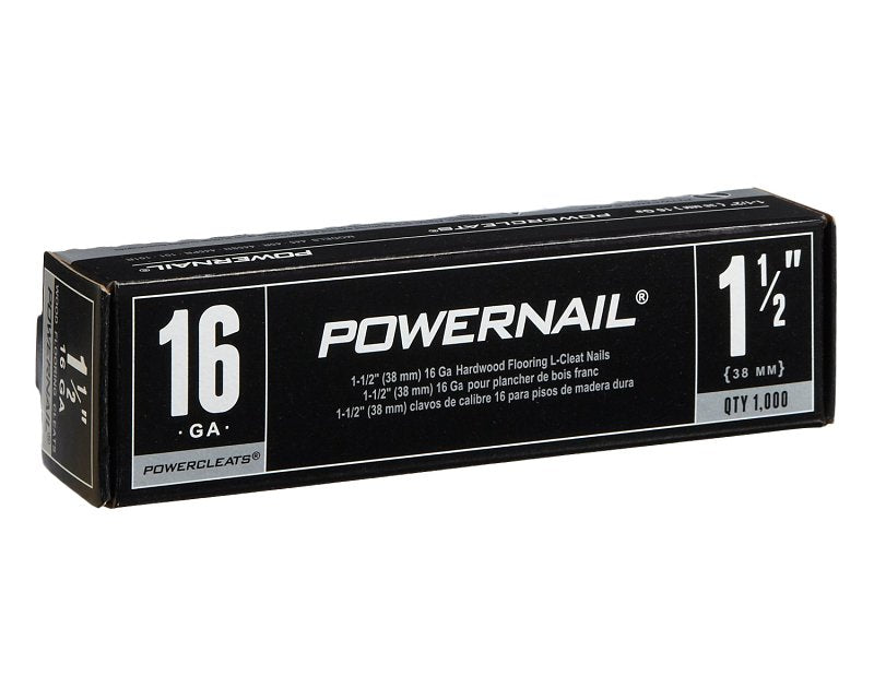 Powernail Powercleats L150165 Floor Nail, 1-1/2 in L, 16 ga, Steel, Pack of 5