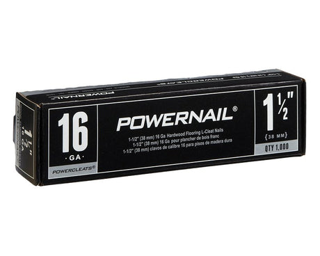 Powernail Powercleats L150165 Floor Nail, 1-1/2 in L, 16 ga, Steel, Pack of 5