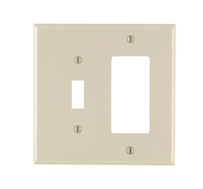 Leviton Almond 2 gang Nylon Decorator/Toggle Wall Plate 1 pk