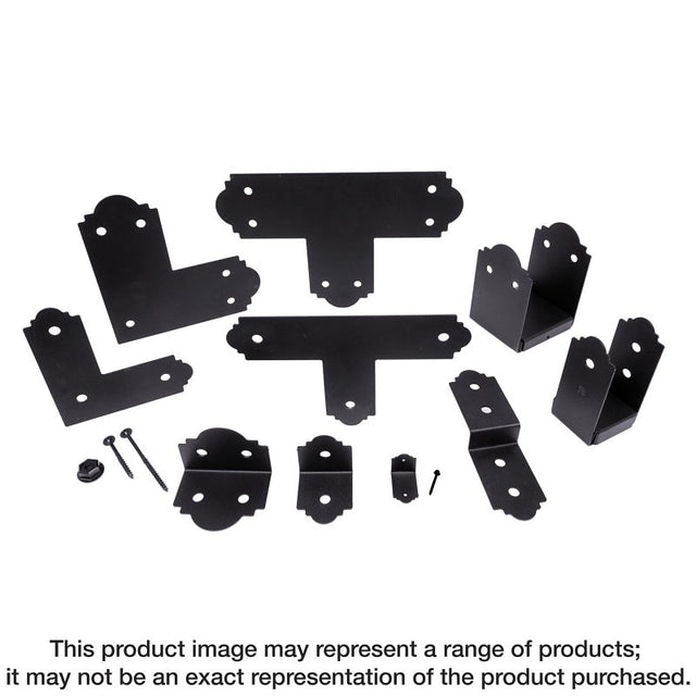 Simpson Strong-Tie Mission APA4 90 deg Angle, 3 in W, 3-1/4 in D, 3 in H, Steel, Black, Powder-Coated, Pack of 12