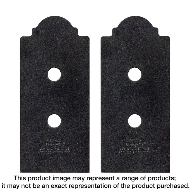 Simpson Strong-Tie APBDSP APB44DSP Decorative Post Base Side Plate, 3 in W, 12 ga Gauge, Steel, Powder-Coated
