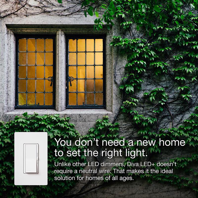 Lutron Diva Ivory 150 W 3-Way Dimmer Switch 1 pk
