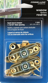 Prime-Line F2535 Sash Lock, Steel, Brass