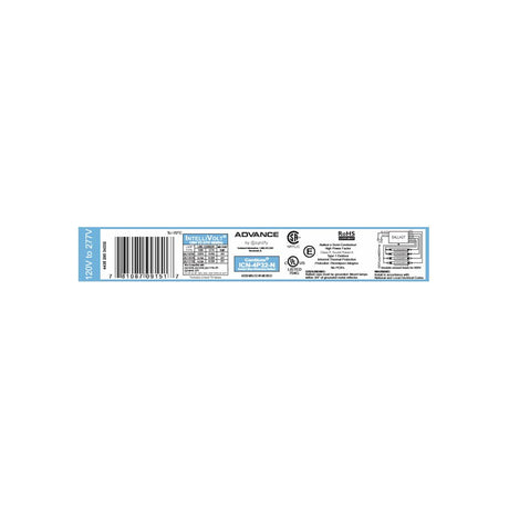 Philips Advance 32 W 120 V 4 lights Fluorescent Ballast For T8