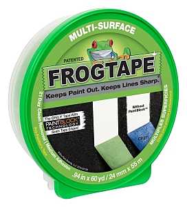 FrogTape 1358463 Painting Tape, 5.7 mil Thick, 60 yd L, 0.94 in W, Green