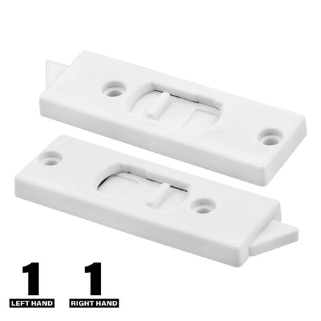 Prime-Line F 2599 Tilt Latch, Plastic, White, Includes: (1) Left Hand Latch, (1) Right Hand Latch, Fastener