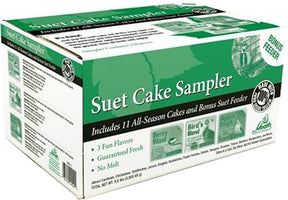 Heath SCS-1 Corn Suet Cake Sampler Pack with Cage, 11, Apple Dough, Berry Blast, Bird's Blend, Pack