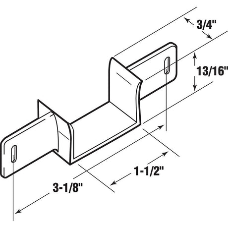 Prime-Line N 6578 Pocket Door Guide, Plastic, Bottom Mounting