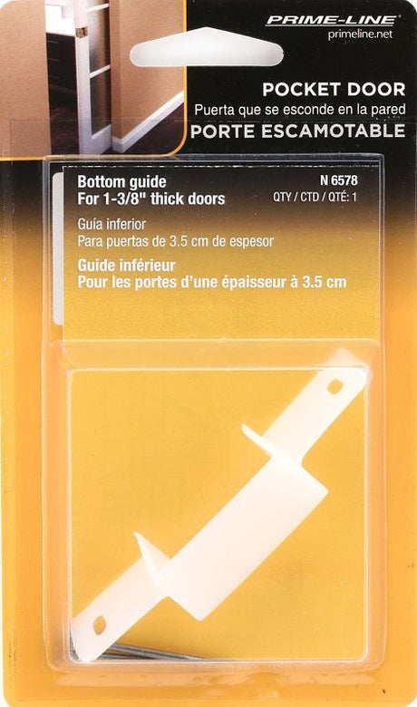 Prime-Line N 6578 Pocket Door Guide, Plastic, Bottom Mounting