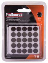 ProSource FE-S302-PS Furniture Pad, Felt Cloth, Brown, 3/8 in Dia, 5/64 in Thick, Round