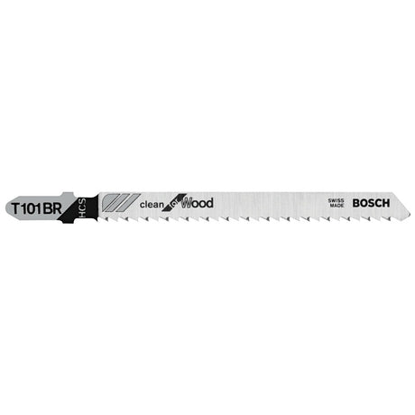 Bosch T101BR Jig Saw Blade, 4 in L, 10 TPI, 0.06 in Thick