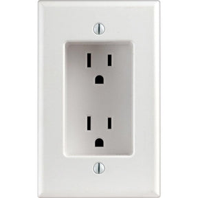 Leviton 15 amps 125 V Duplex White Outlet 5-15R 1 pk