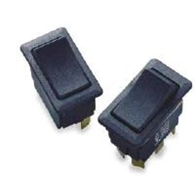 Gardner Bender GSW Series GSW-49 Rocker Switch, 10/20 A, 125/250 V, SPST, 0.83 x 1.45 in Panel Cutout, Black