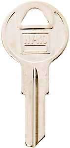 Hy-Ko 11010B52 Key Blank, Brass, Nickel, B52 Key Number, Pack of 10