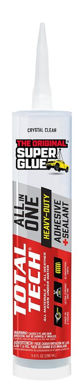 The Original Super Glue 11711002 Construction Adhesive, Clear, 9.8 oz, Cartridge