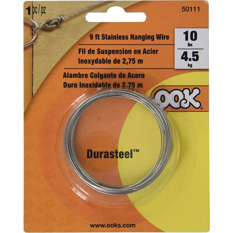 OOK 50111 Picture Hanging Wire, 9 ft L, DuraSteel, 10 lb, Pack of 12