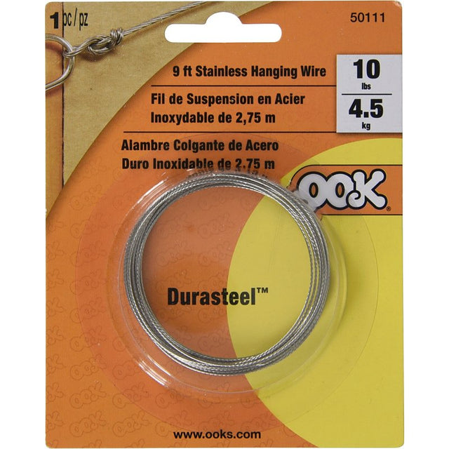 OOK 50111 Picture Hanging Wire, 9 ft L, DuraSteel, 10 lb, Pack of 12