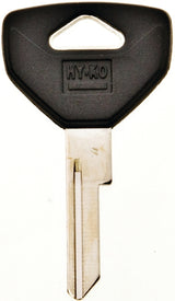 Hy-Ko 12005Y153 Key Blank, Brass/Plastic, Nickel, For: Chrysler, Dodge, Eagle, Jeep, Plymouth Vehicles, Y153 Key Number, Pack of 5