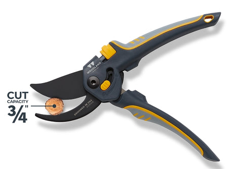 Woodland Tools Co MaxForce 05-2005-100 Super Duty Pruner, 3/4 in Cutting Capacity, HCS Blade, Bypass Blade