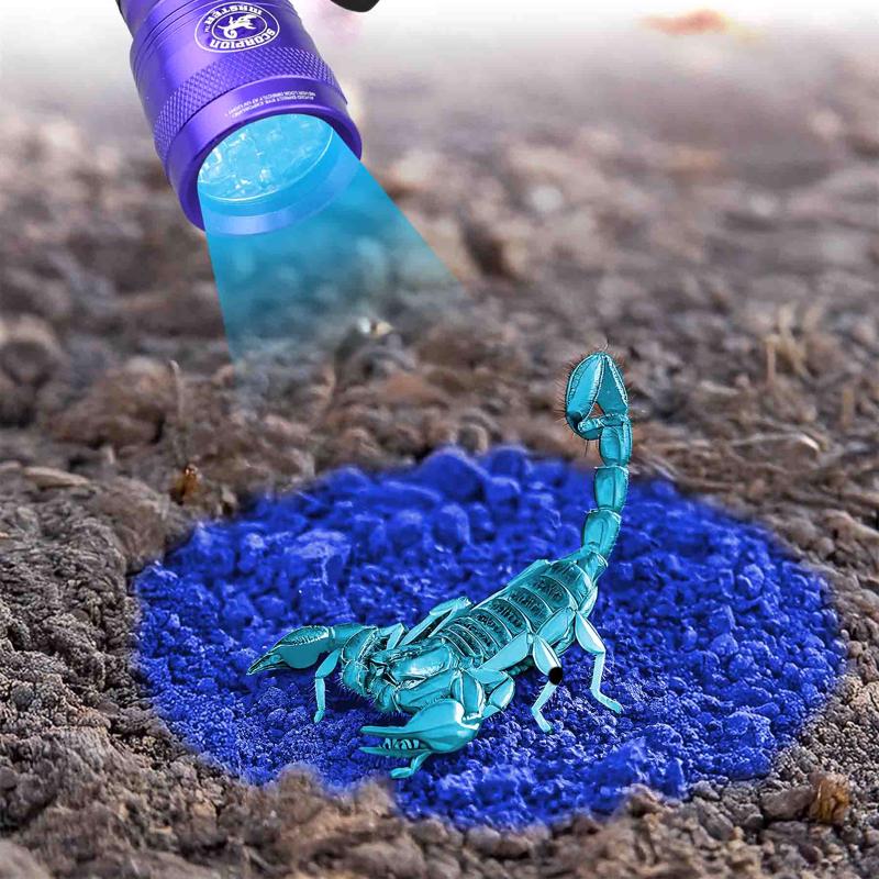 Scorpion 14 LED Black/Purple LED UV Flashlight AAA Battery