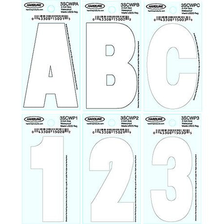 3" Dyer Font Letter-White "B", 10 Pack