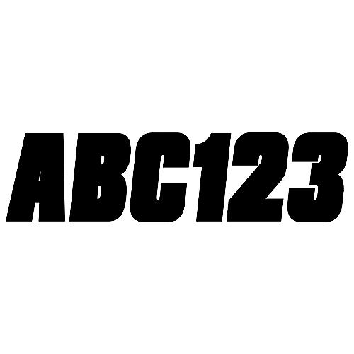 Hardline 2" Factory Matched Snowmobile Registration Kits, Solid Black