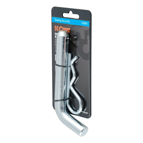 Curt 21581 Hitch Pin, 5/8 in Dia Pin, Steel, Zinc, For : 2 in or 2-1/2 in Receiver Tubes