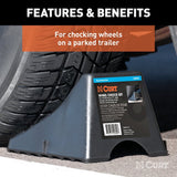 Curt 22800 Wheel Chock Set, 8-1/4 in L, 6.12 in W, 4-3/4 in H, Plastic, Black