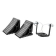 Curt 22802 Wheel Chock, 10 in L, 5-7/8 in W, 3-7/8 in H, Rubber/Steel