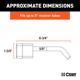Curt 23021 Trailer Hitch Lock, 5/8 in Dia Pin, 6-3/4 in OAL, Carbon Steel, Chrome-Plated