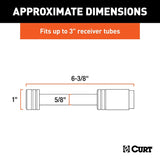 Curt 23025 Hitch Lock, 5/8 in Dia Pin, 6-3/8 in OAL, Carbon Steel, Chrome