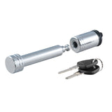 Curt 23515 Receiver Lock, 5/8 in Dia Shackle, For: 2 in Receiver Tube, Hitch Lock, Carbon Steel, Chrome