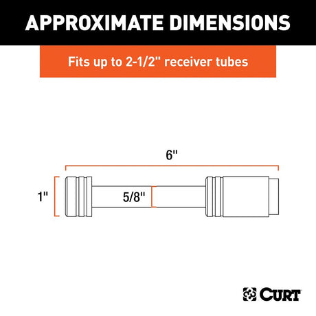 Curt 23519 Receiver Lock, Hitch Lock, 5/8 in Dia Shackle, Stainless Steel, Polished