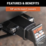 Curt 23526 Hitch and Coupler Lock Set, 5/8 in Dia Pin, Carbon Steel, Chrome-Plated
