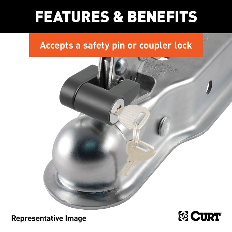 Curt 25153 Trailer Coupler, 3500 lb, 2 in Ball, Steel