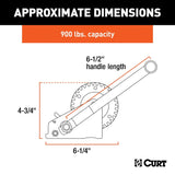 Curt 29423 Hand Crank Winch, 900 lb, Steel