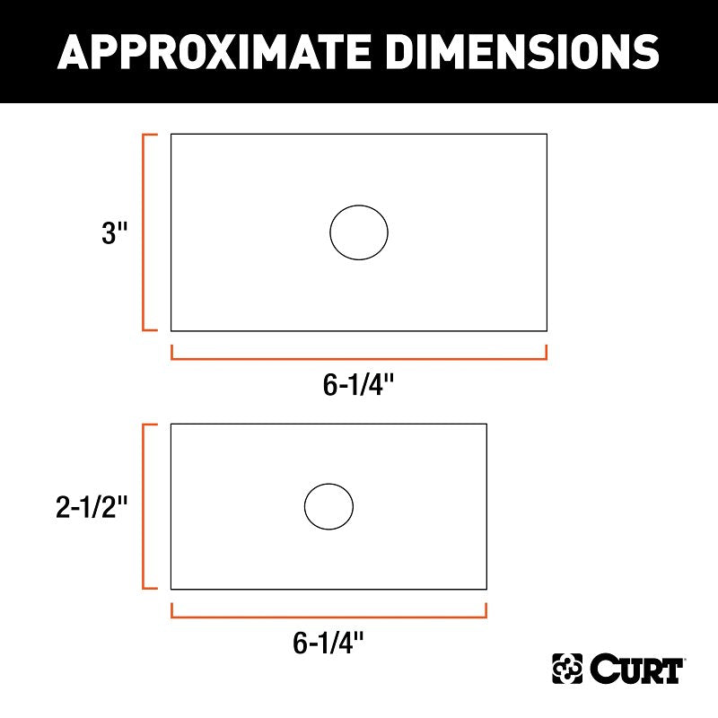Curt 45408 Reducer Sleeve Set, Carbon Steel, Powder-Coated