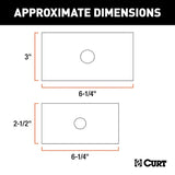 Curt 45408 Reducer Sleeve Set, Carbon Steel, Powder-Coated