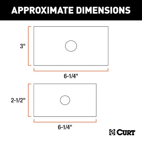 Curt 45408 Reducer Sleeve Set, Carbon Steel, Powder-Coated