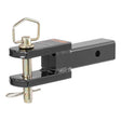 Curt 45821 Ball Mount, 1 in Dia Hitch Ball, Steel Hitch Ball, Gloss Black Powder-Coated