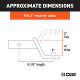 Curt 45850 Ball-Mount, 3 Hitch, Powder-Coated