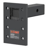 Curt 48323 Adjustable Pintle-Mount Plate, Steel, Carbide Powder-Coated, Black
